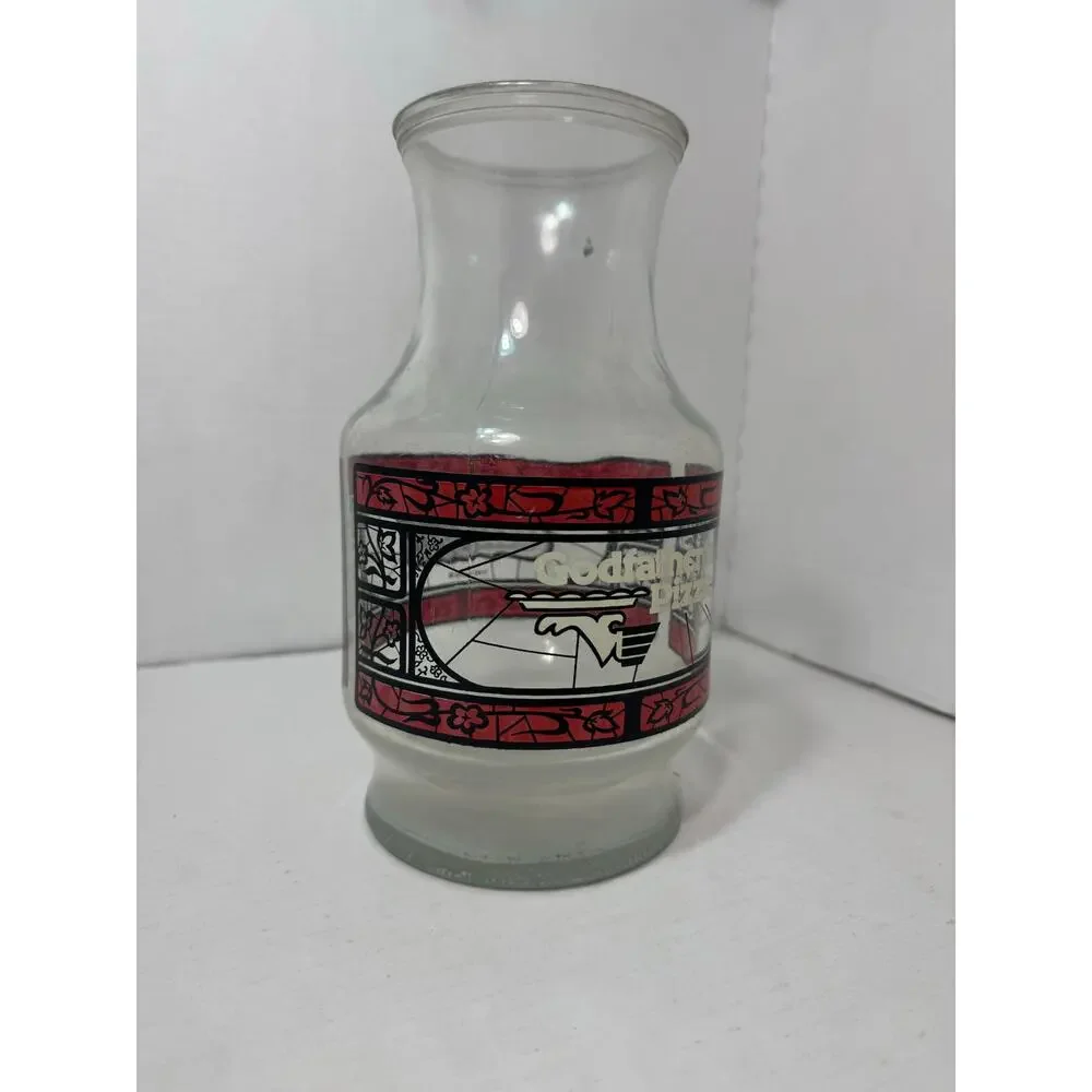 Coca-Cola Godfather's Pizza Glass Pitcher Vintage